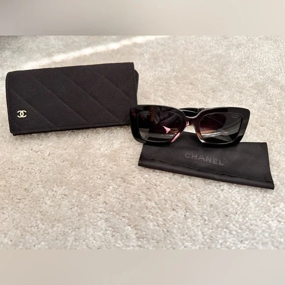 SOLDChanel Sunglasses Chanel Acetate 6014 CC Sunglasses - Bijoux Bag Spa & Consignment main image 4